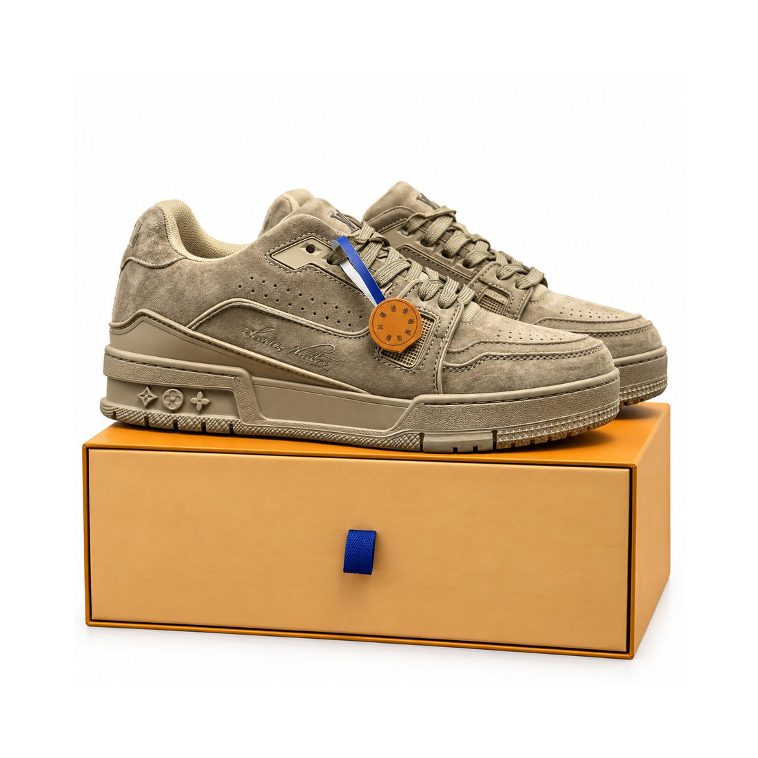 LV Trainer Tan Suede