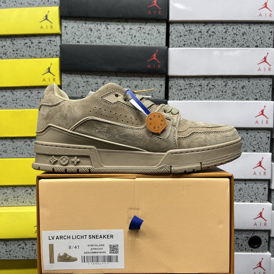 LV Trainer Tan Suede