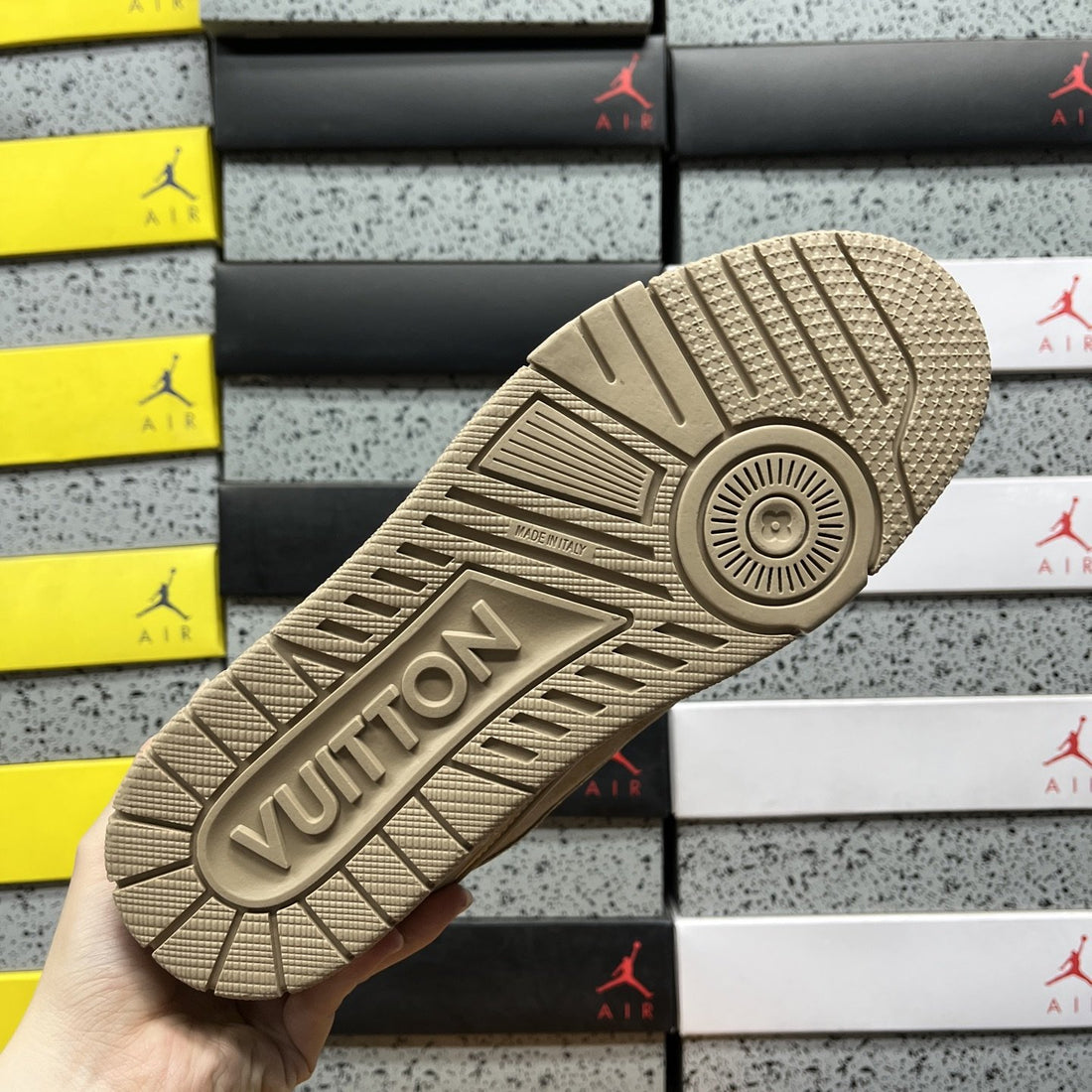 LV Trainer Tan Suede