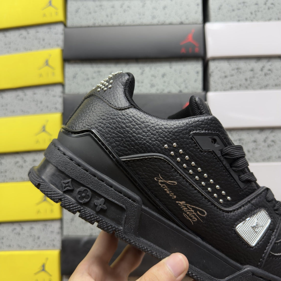 LV Trainer Triple Black Perforated