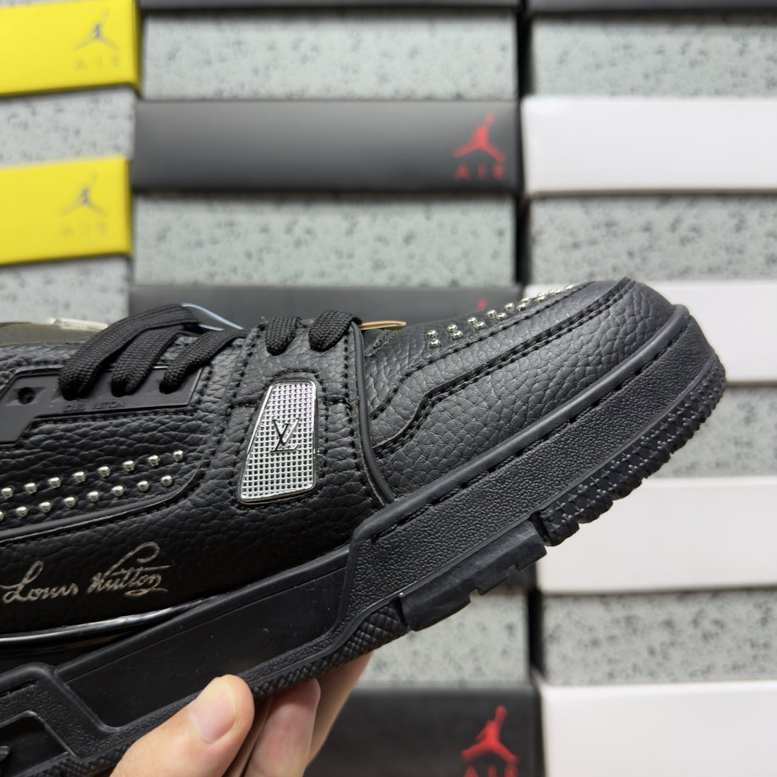 LV Trainer Triple Black Perforated