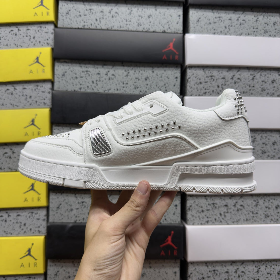 LV Trainer Triple White Perforated