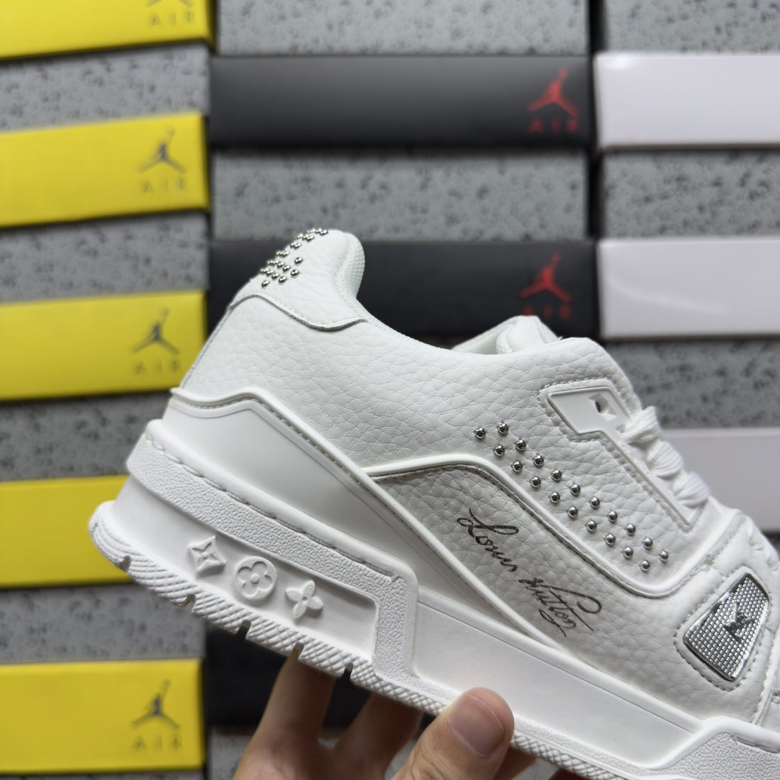 LV Trainer Triple White Perforated