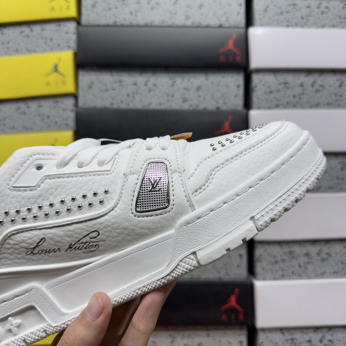LV Trainer Triple White Perforated