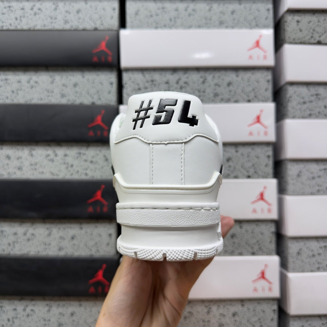 LV Trainer White Black Monogram