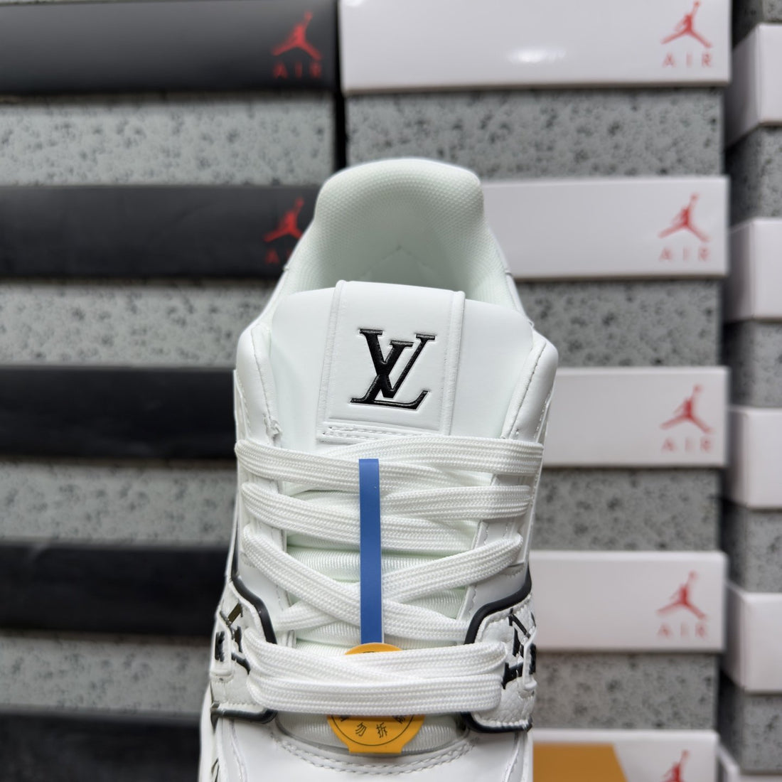 LV Trainer White Black Monogram