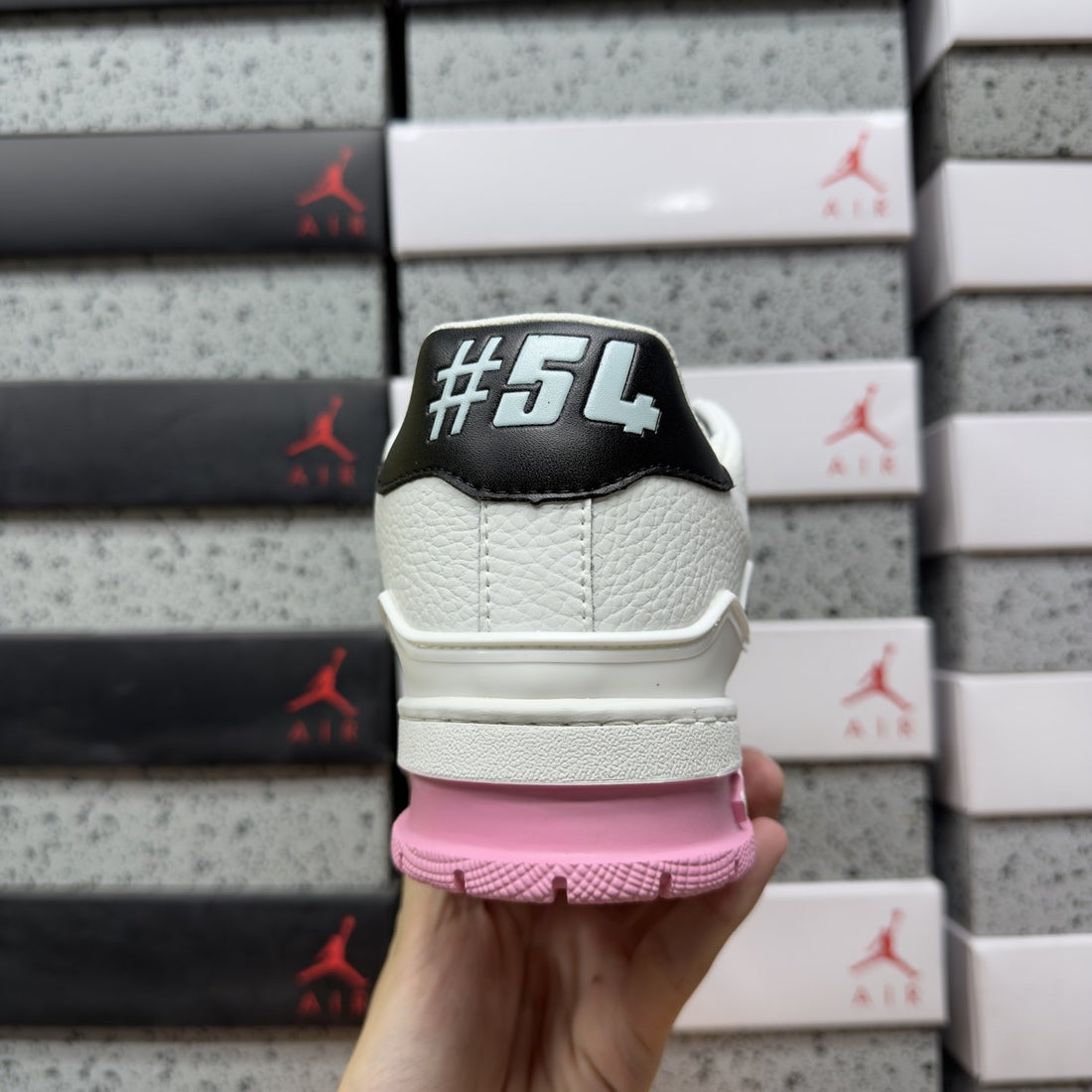 LV Trainer White Black Pink