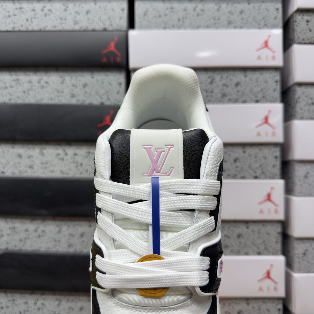 LV Trainer White Black Pink
