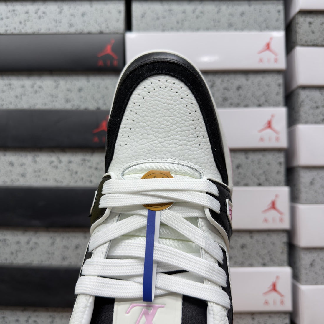 LV Trainer White Black Pink