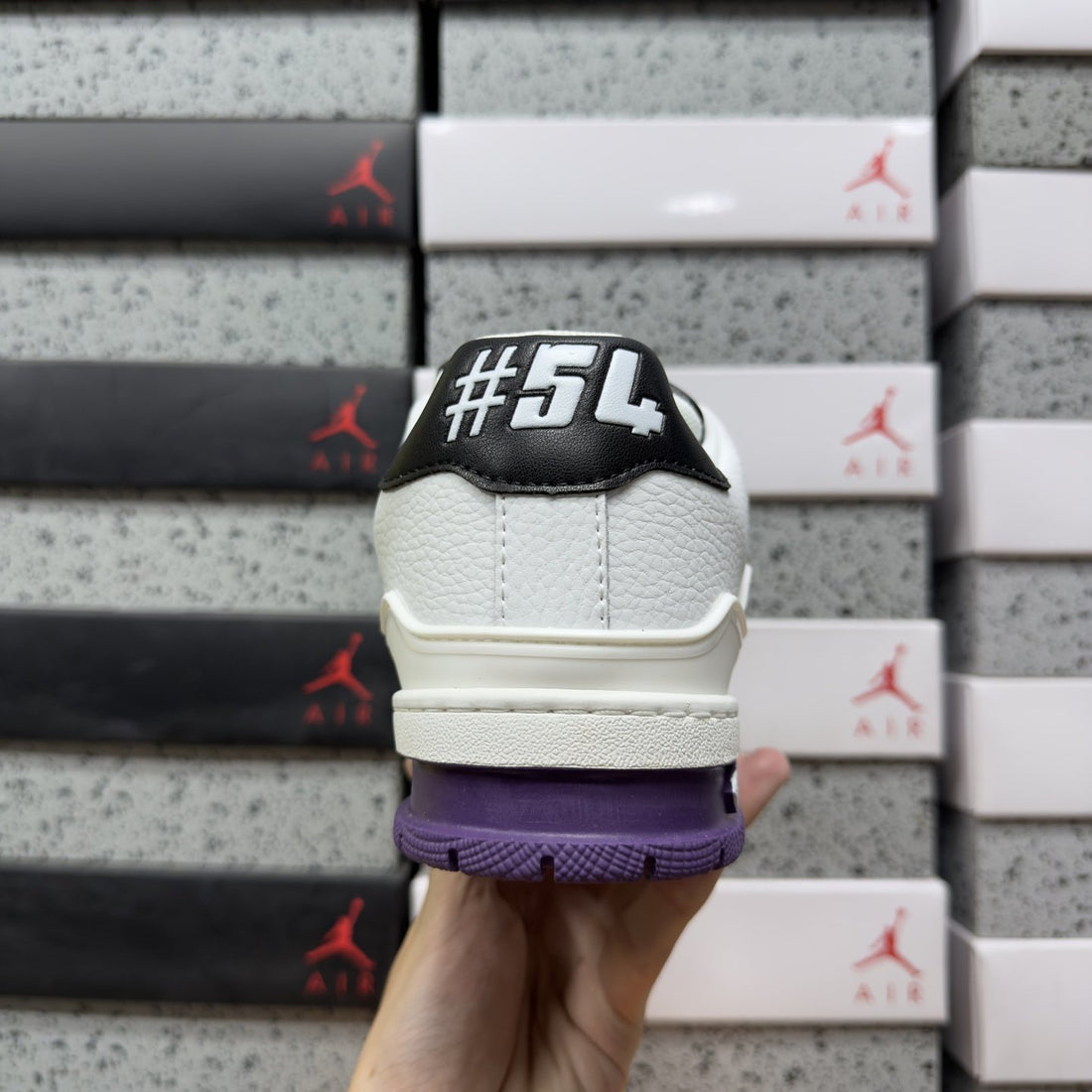 LV Trainer White Black Purple
