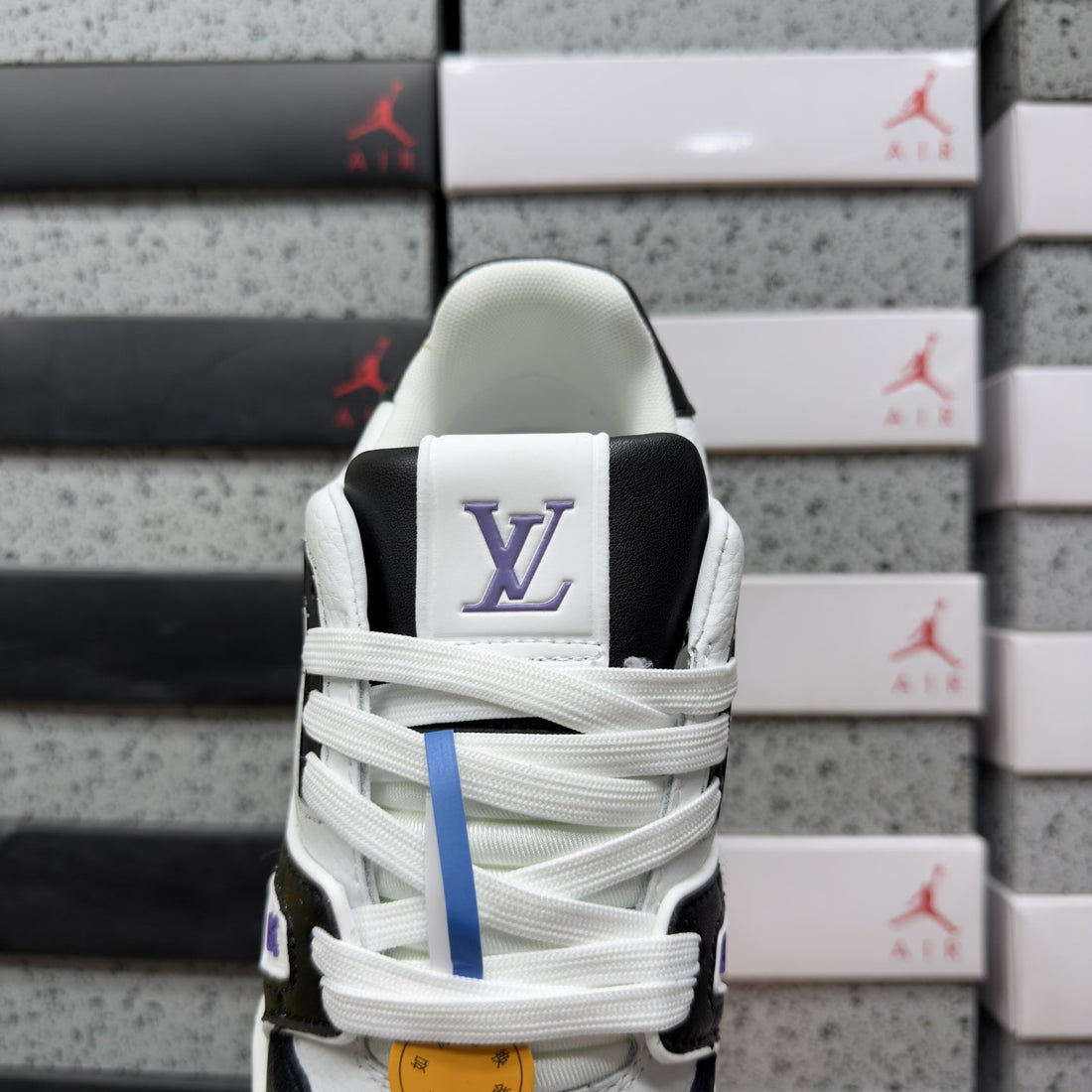 LV Trainer White Black Purple