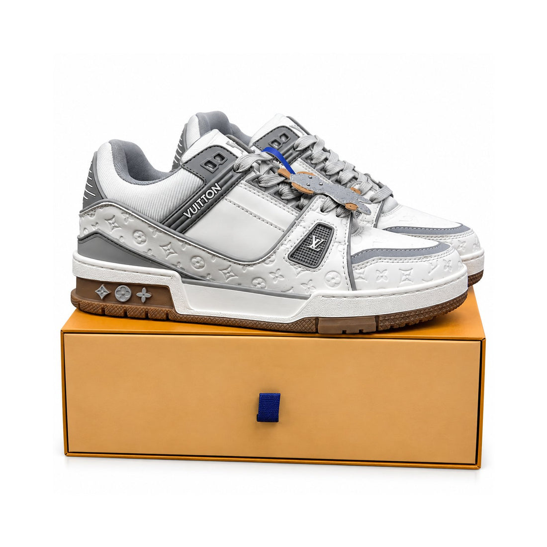 LV Trainer White Grey Gum