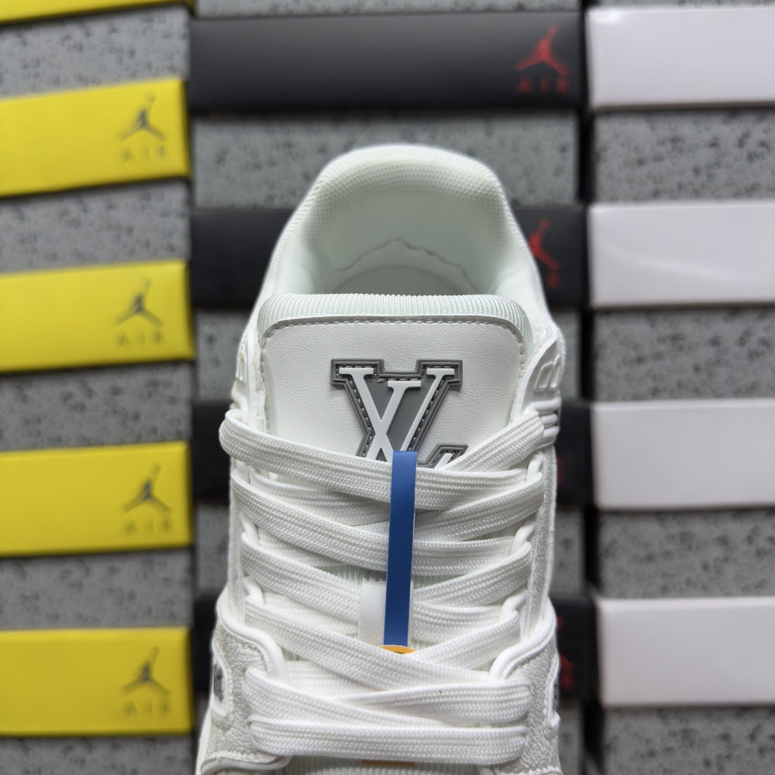 LV Trainer White Grey Monogram