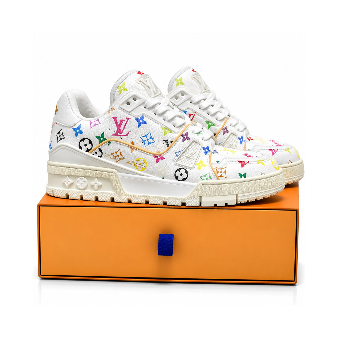 LV Trainer White Monogram Multicolor