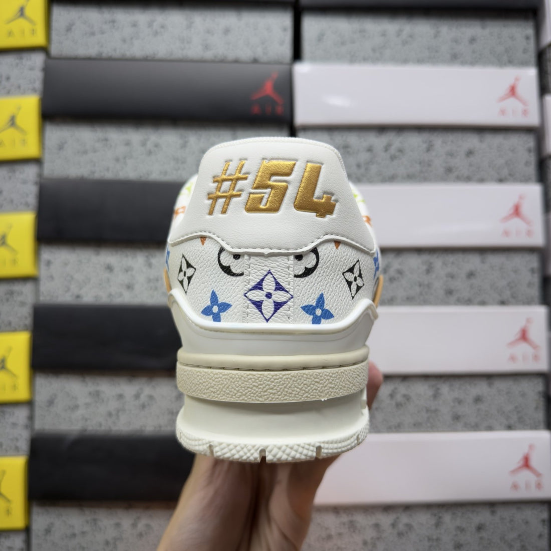 LV Trainer White Monogram Multicolor