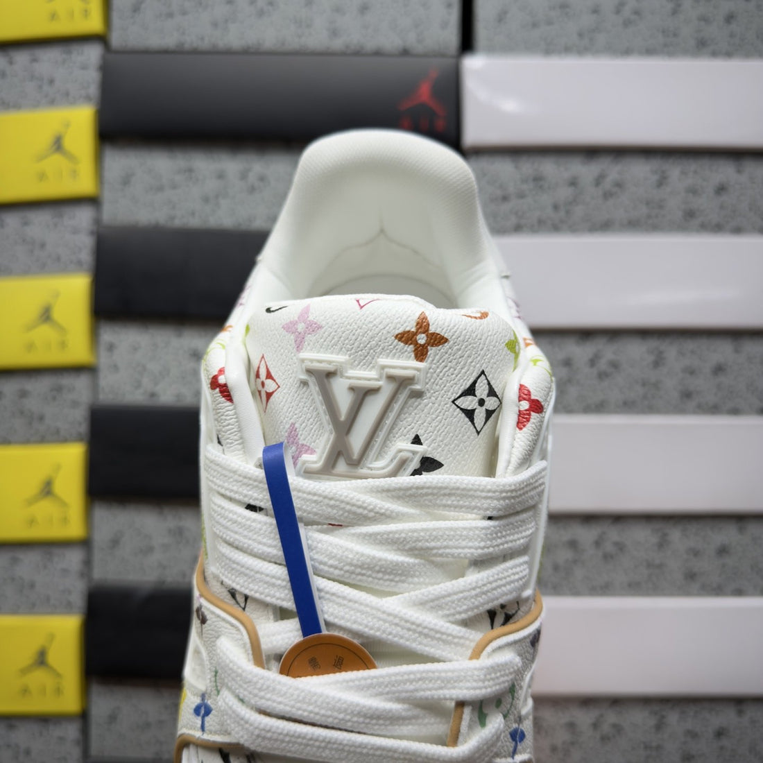 LV Trainer White Monogram Multicolor