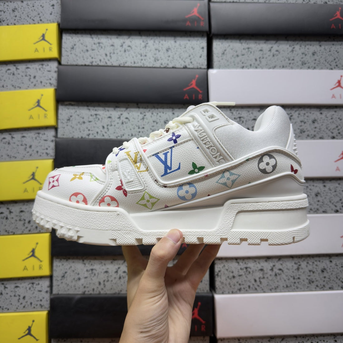 LV Trainer White Multicolor