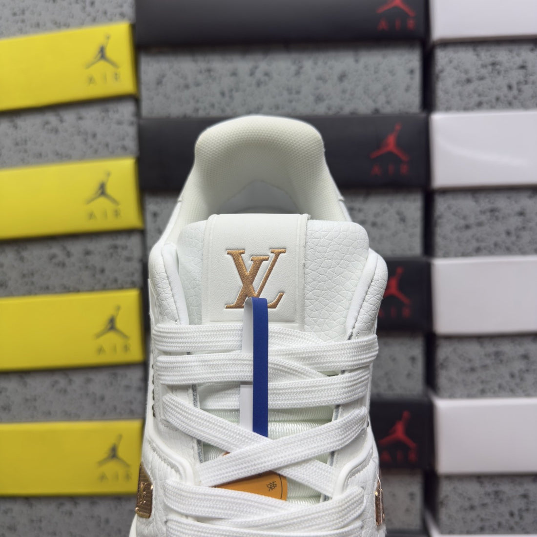 LV Trainer White Orange Perforated