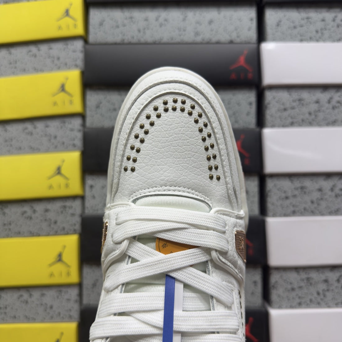 LV Trainer White Orange Perforated