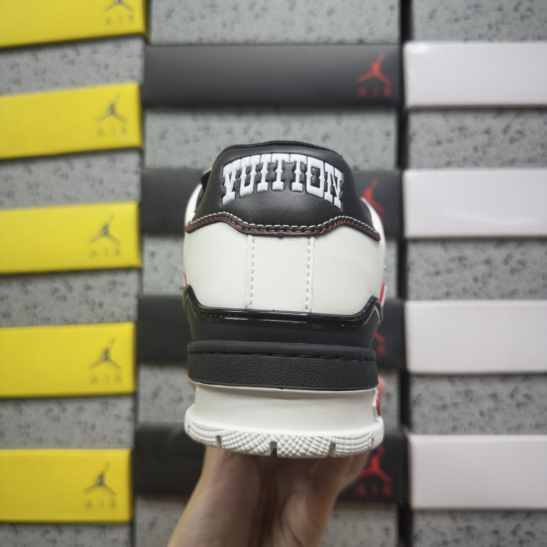 LV Trainer White Red Black