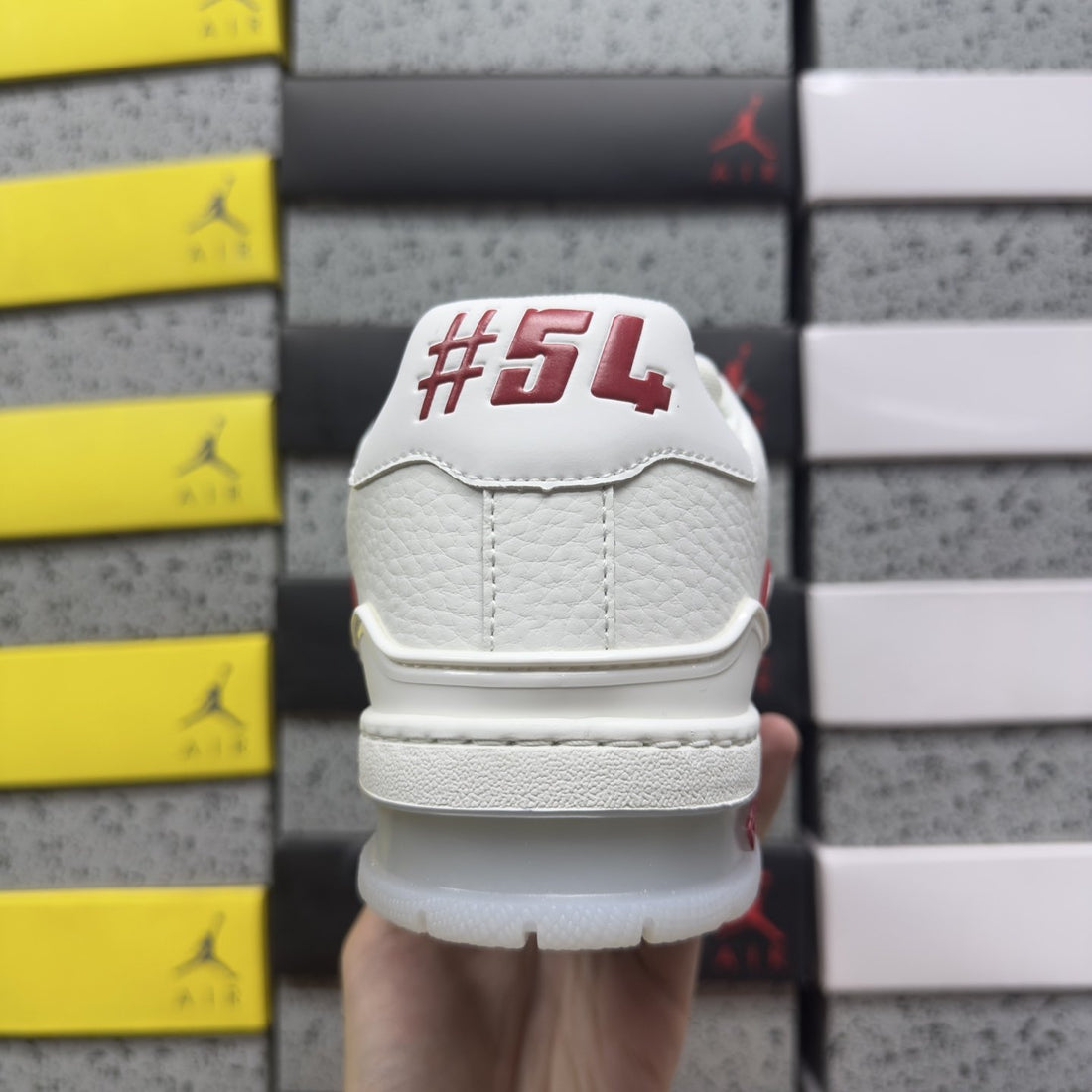 LV Trainer White Red Signature