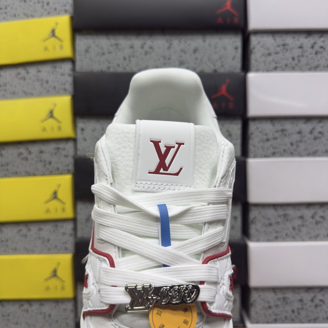 LV Trainer White Red Signature