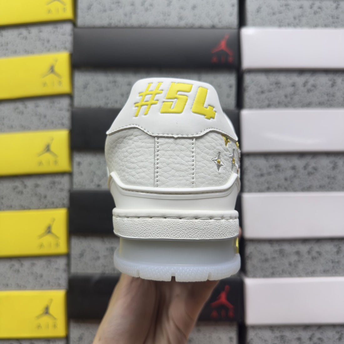 LV Trainer White Yellow Floral