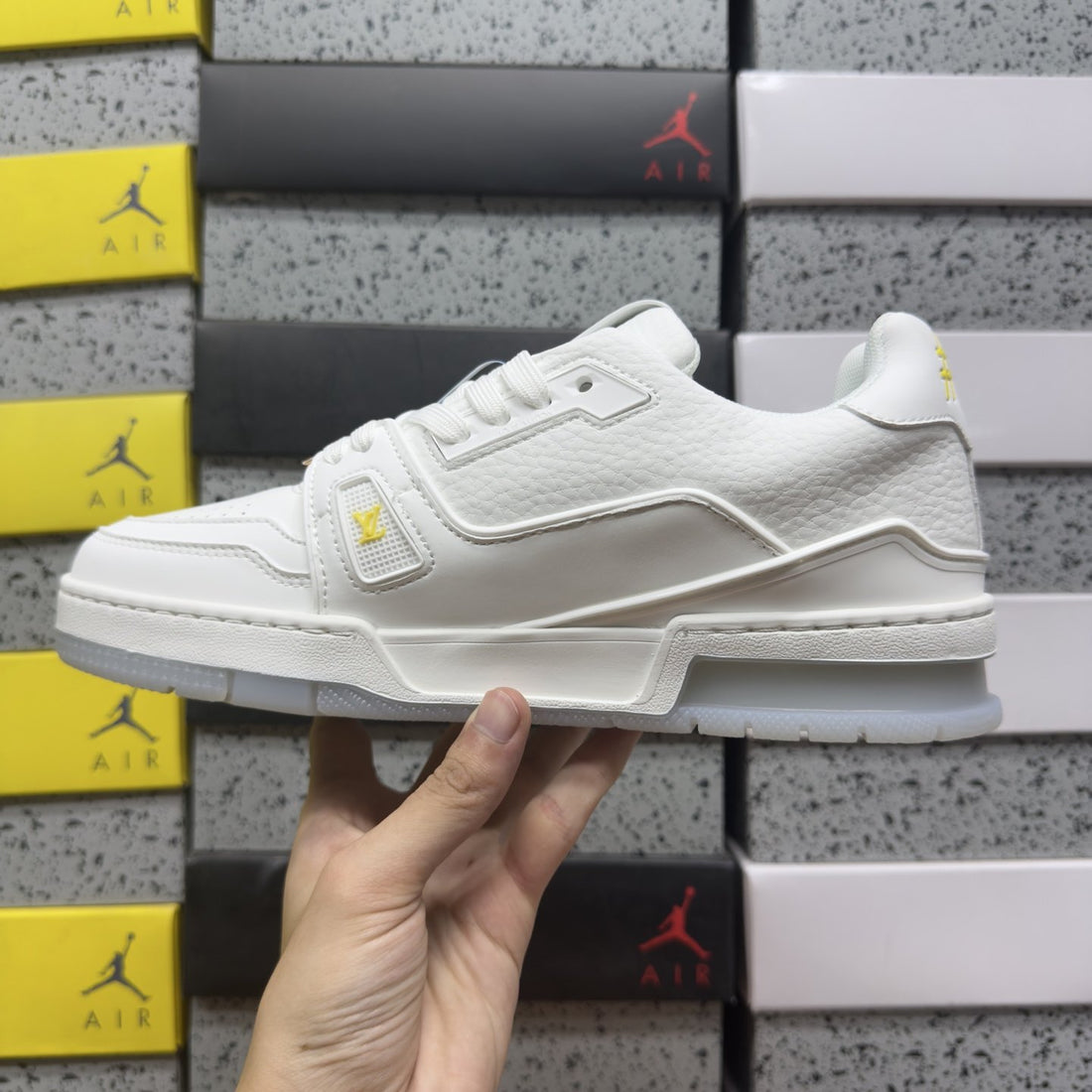 LV Trainer White Yellow Floral