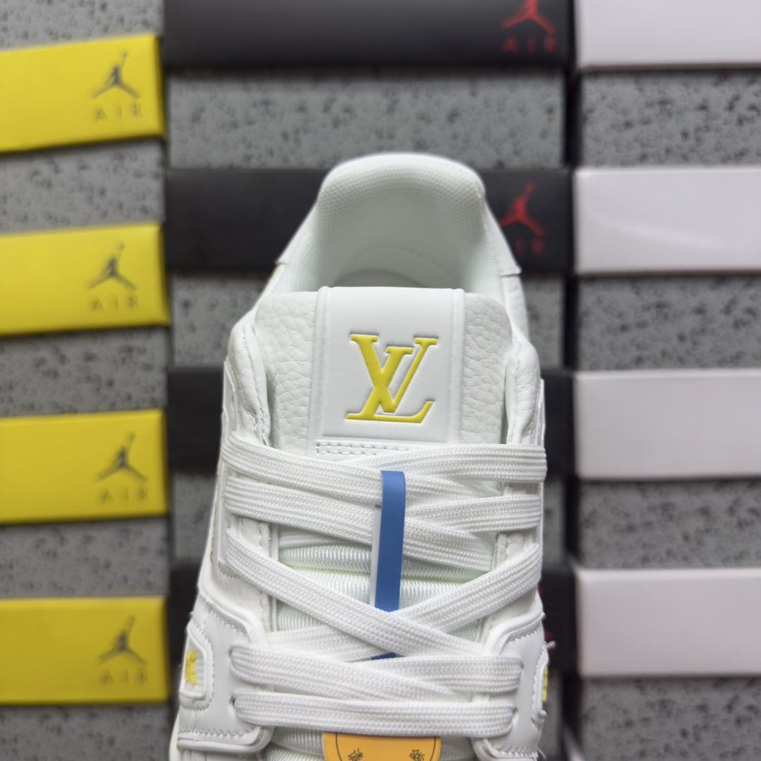 LV Trainer White Yellow Floral