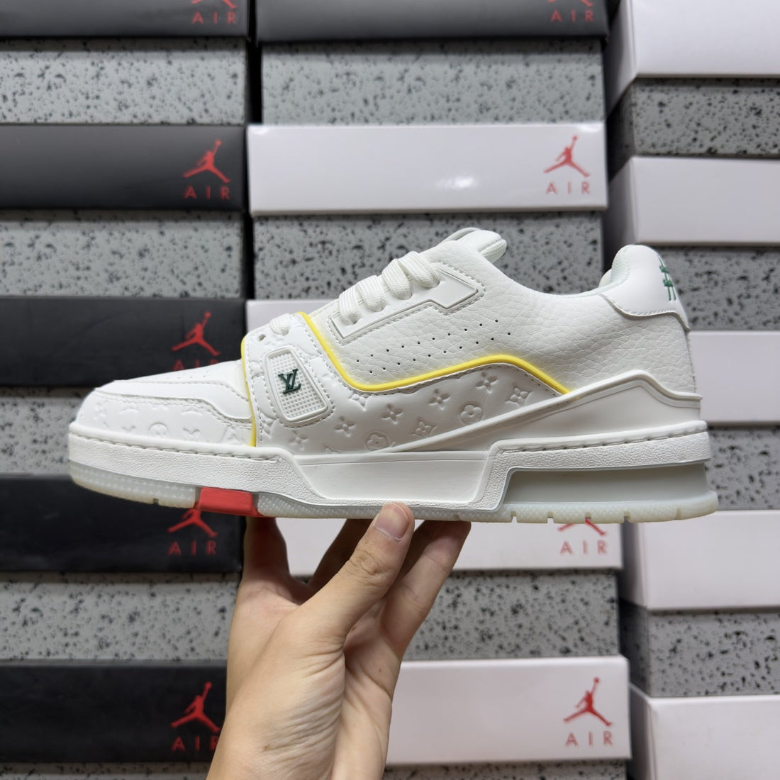 LV Trainer White Yellow Multicolor