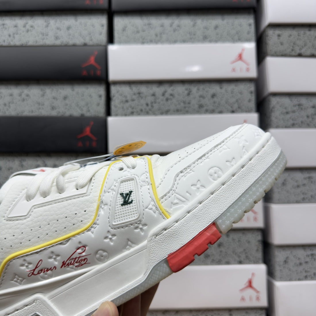 LV Trainer White Yellow Multicolor