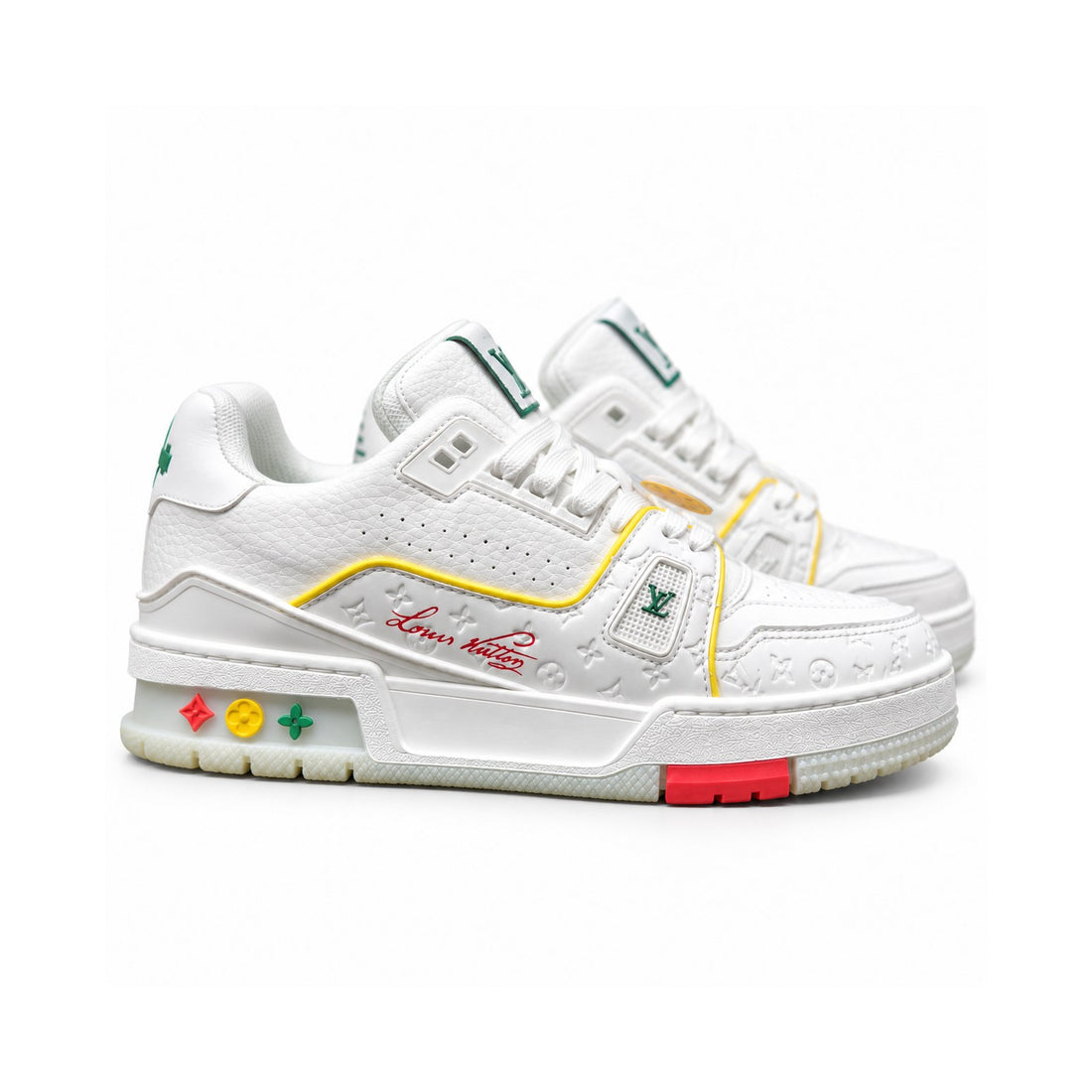 LV Trainer White Yellow Multicolor