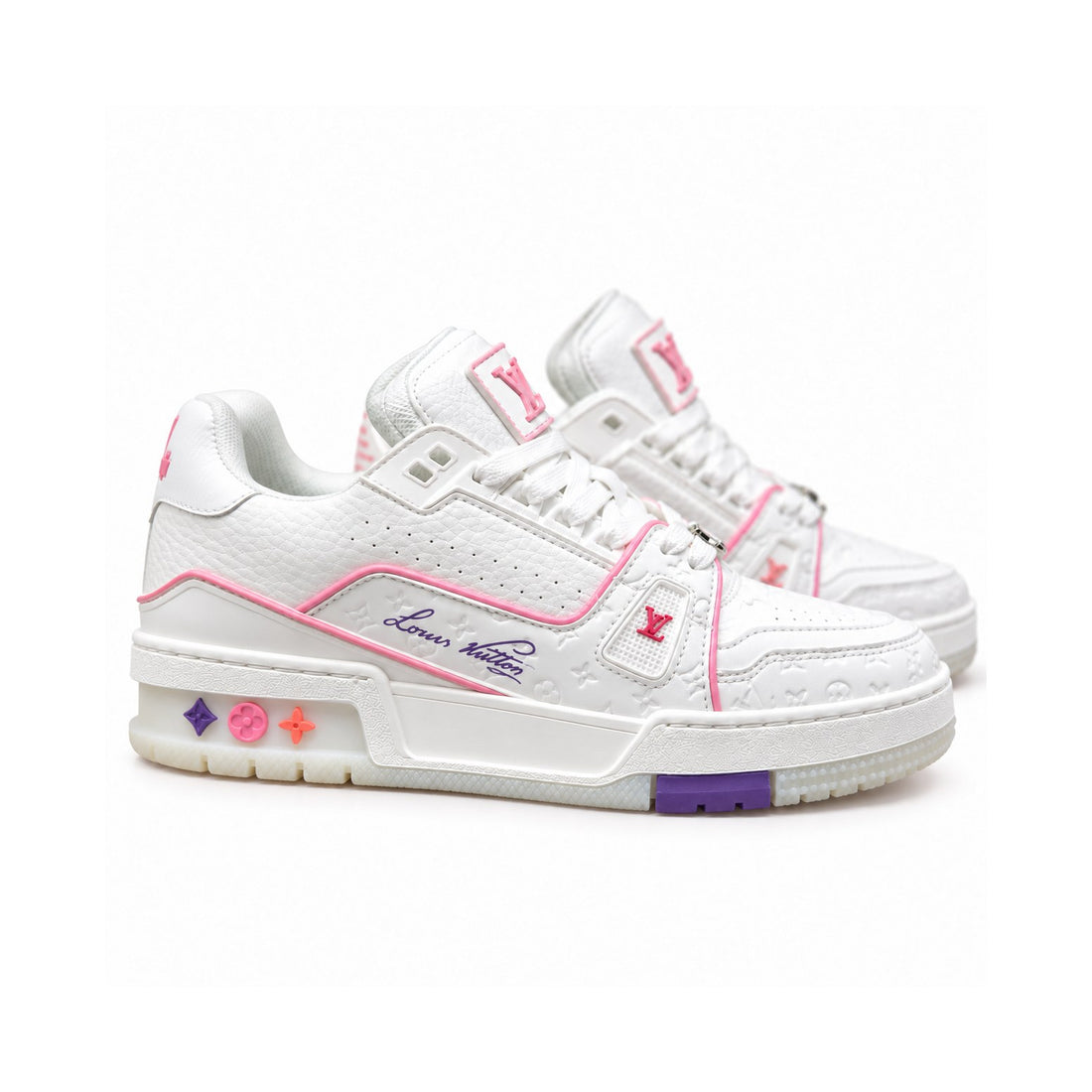 LV Trainer White Pink Purple