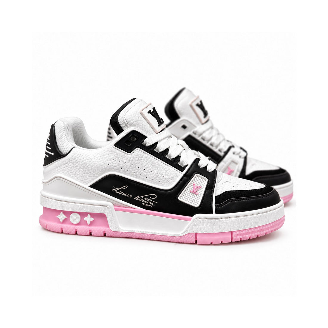 LV Trainer White Black Pink