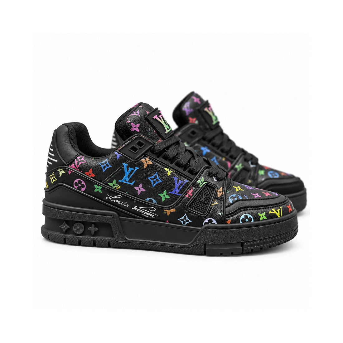 LV Trainer Black Multicolor Signature