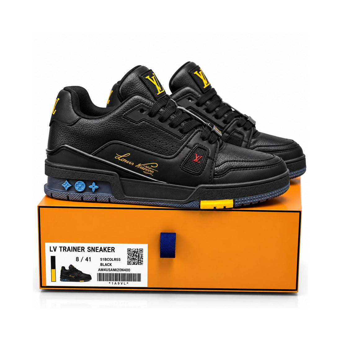 LV Trainer Black Yellow Signature