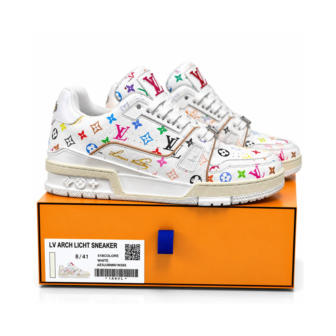 LV Trainer White Multicolor Signature