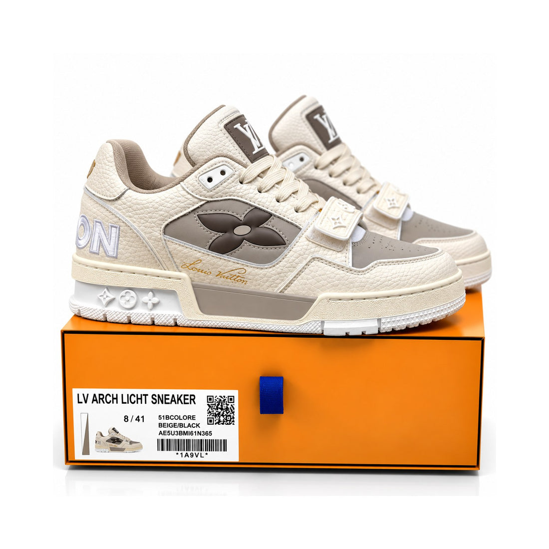 LV Trainer Beige Taupe Flower