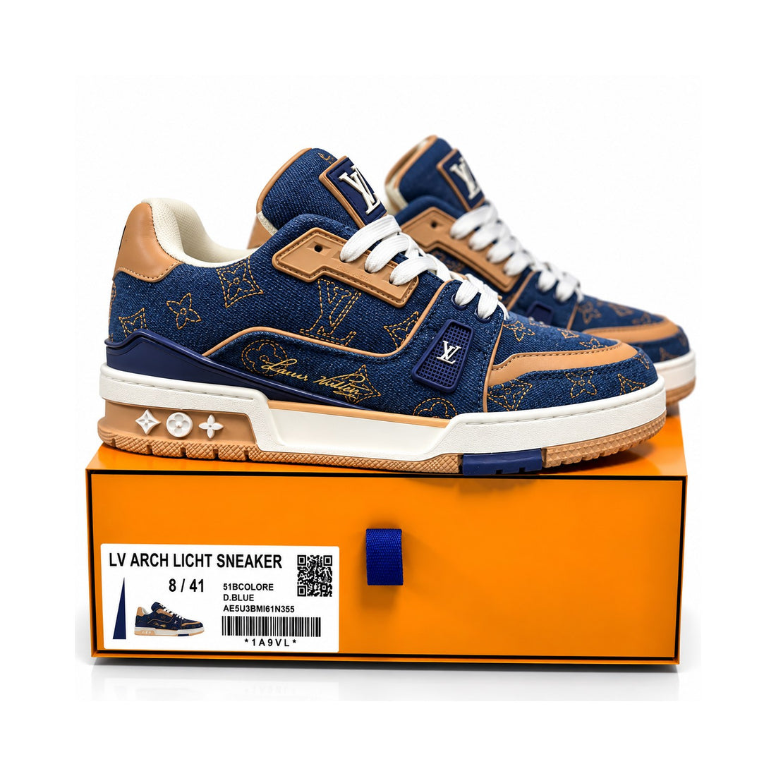 LV Trainer Blue Denim Monogram
