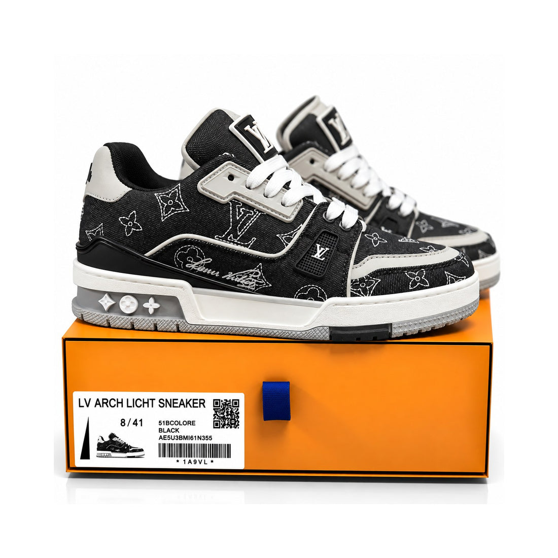 LV Trainer Black Denim Monogram