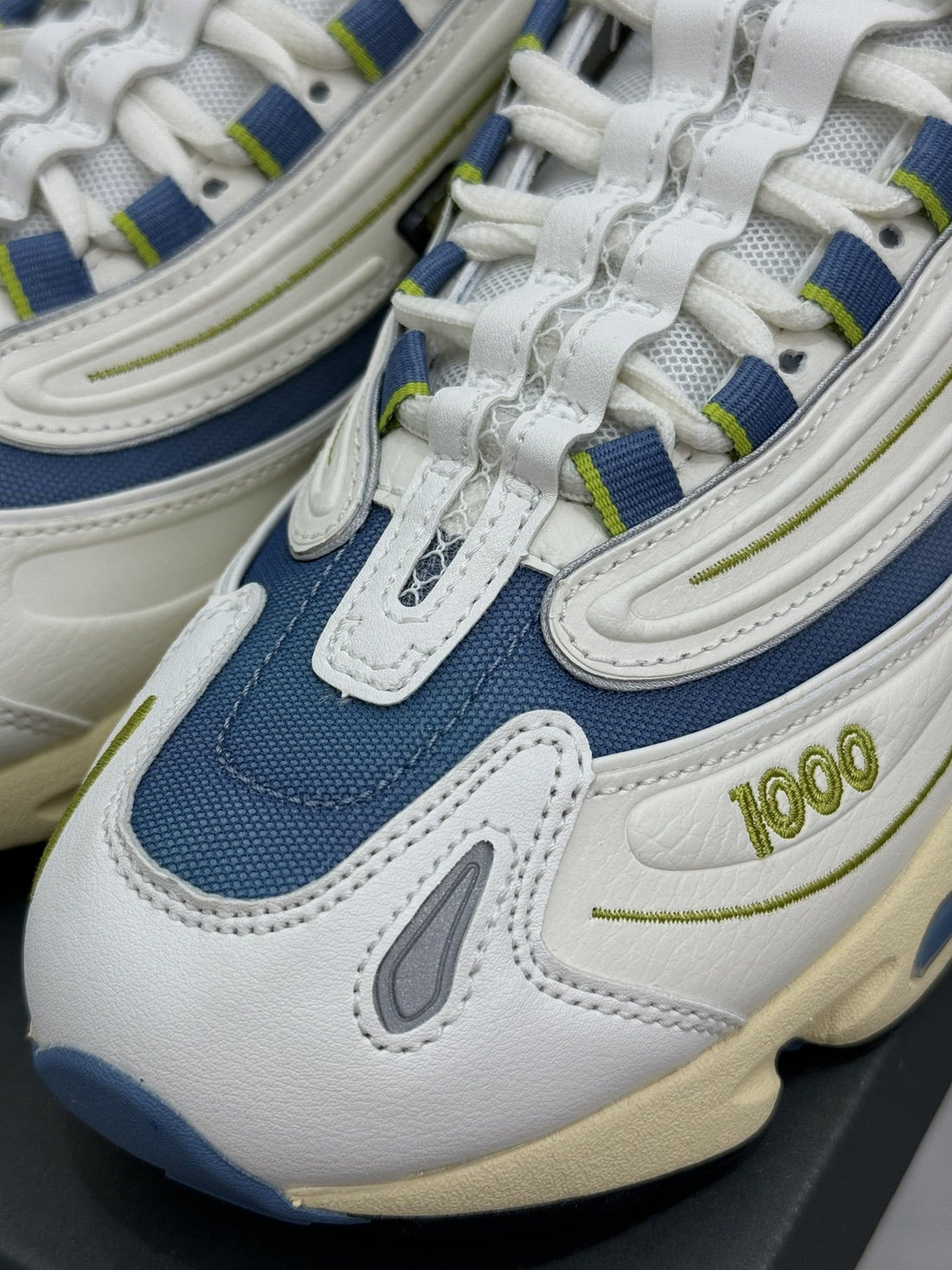 NB 1000 White Navy Yellow