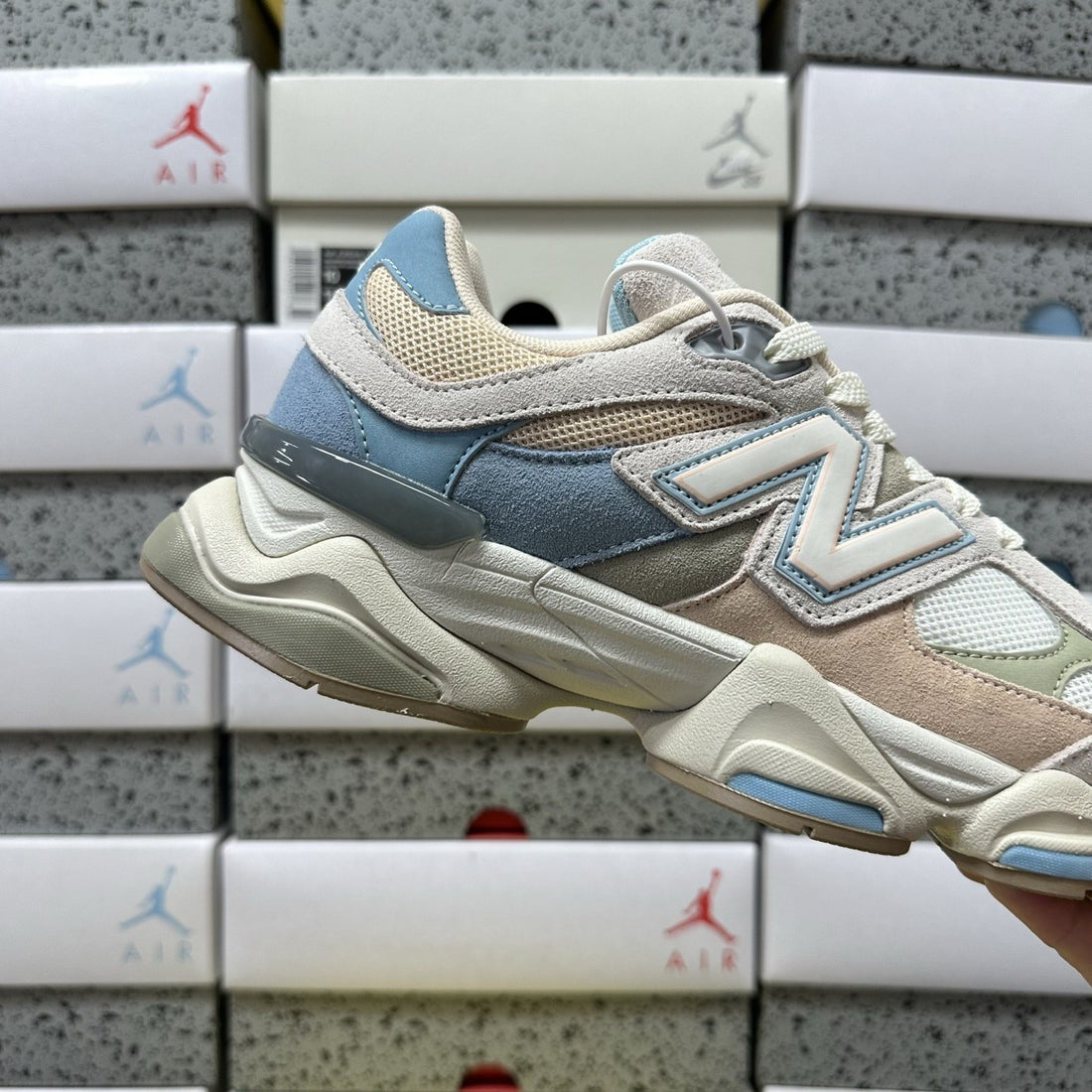 NB 9060 Baby Blue Tan