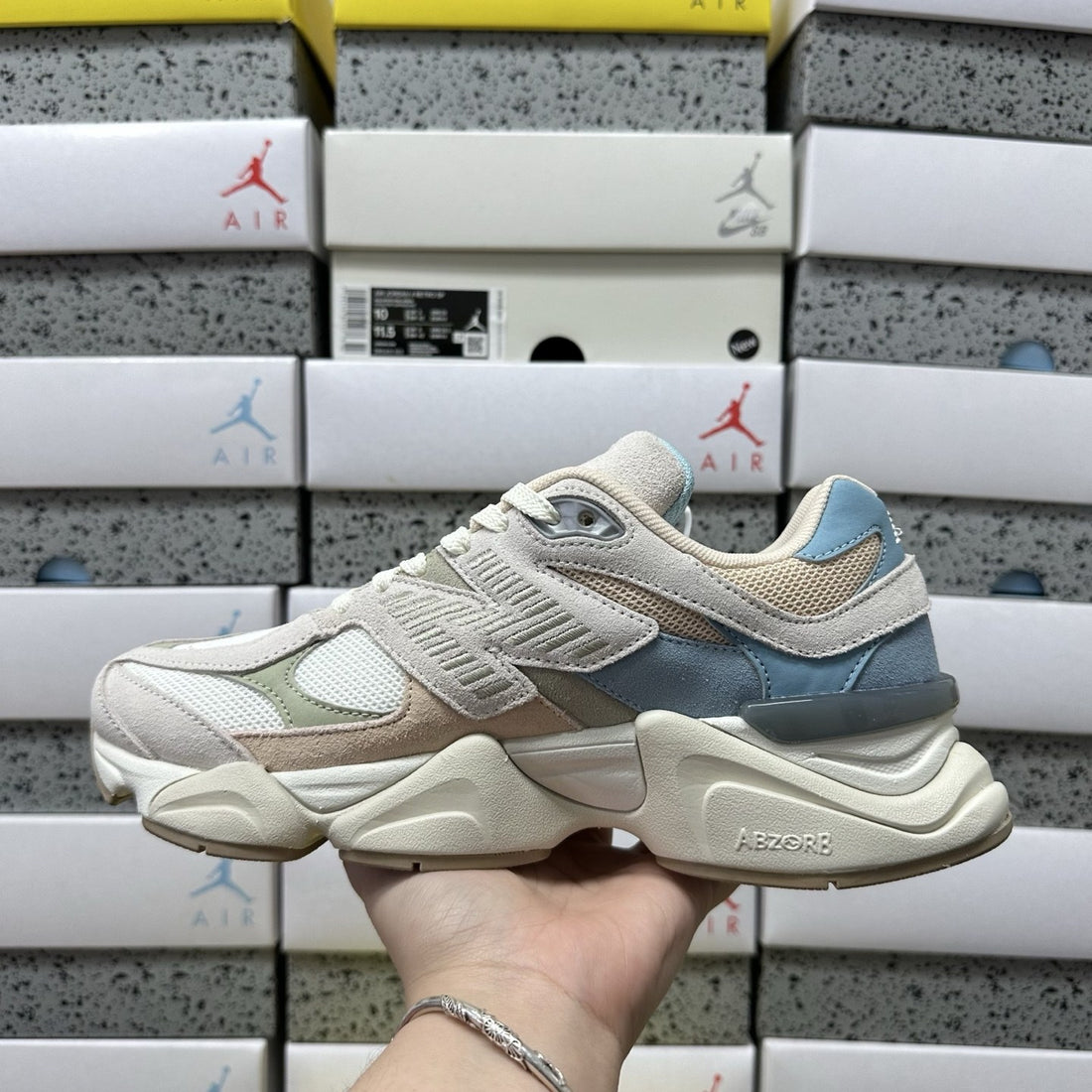 NB 9060 Baby Blue Tan