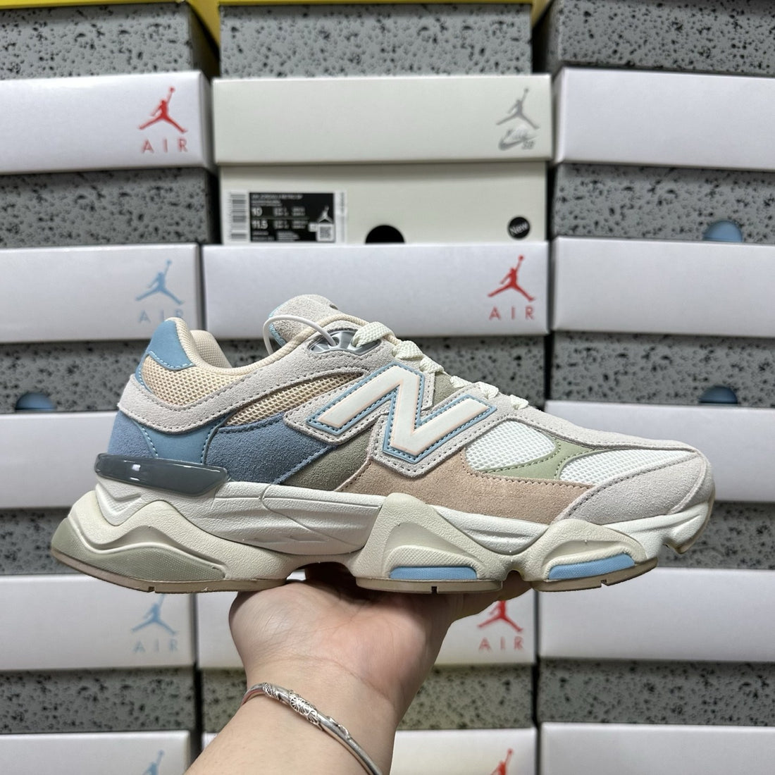 NB 9060 Baby Blue Tan