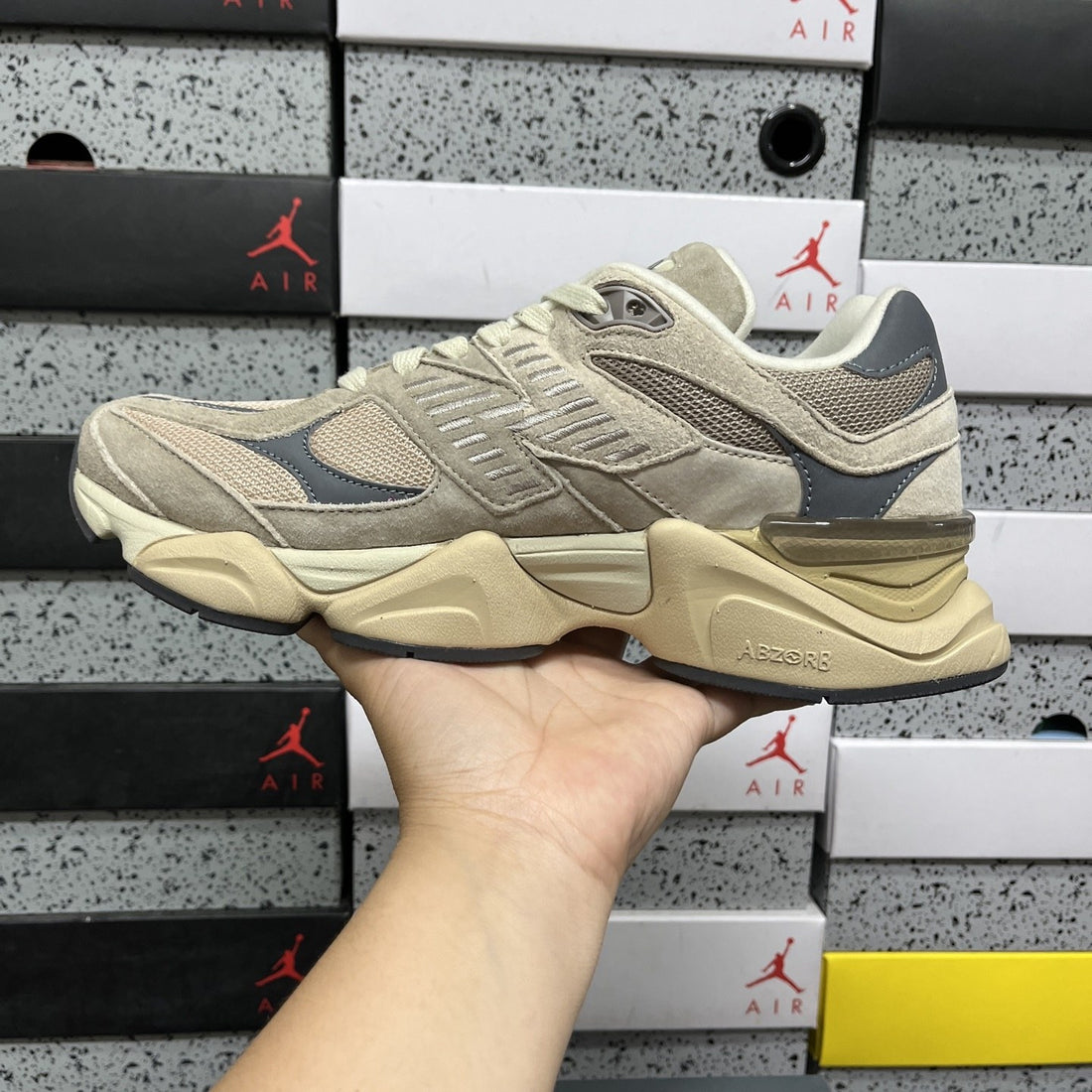 NB 9060 Beige Tan Suede