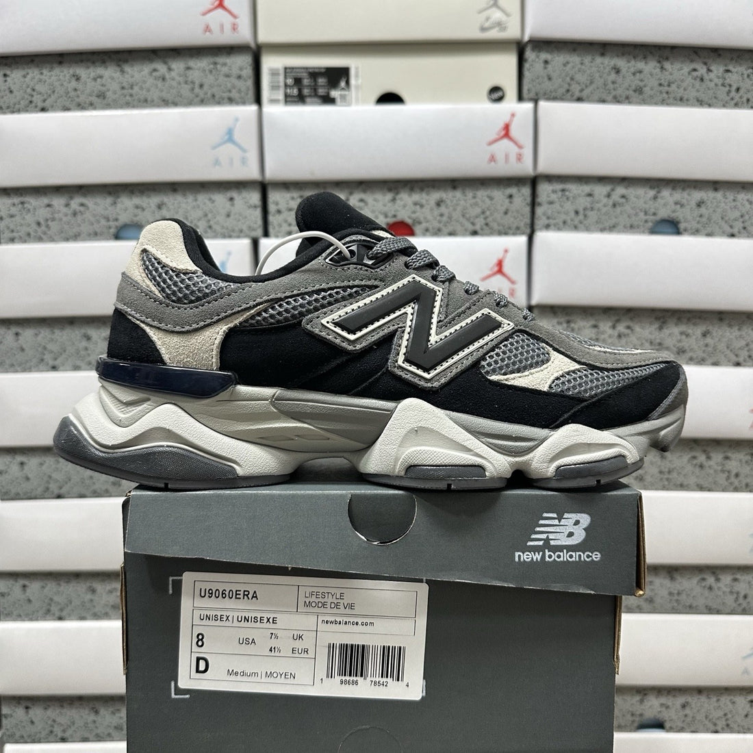 NB 9060 Black Charcoal Grey