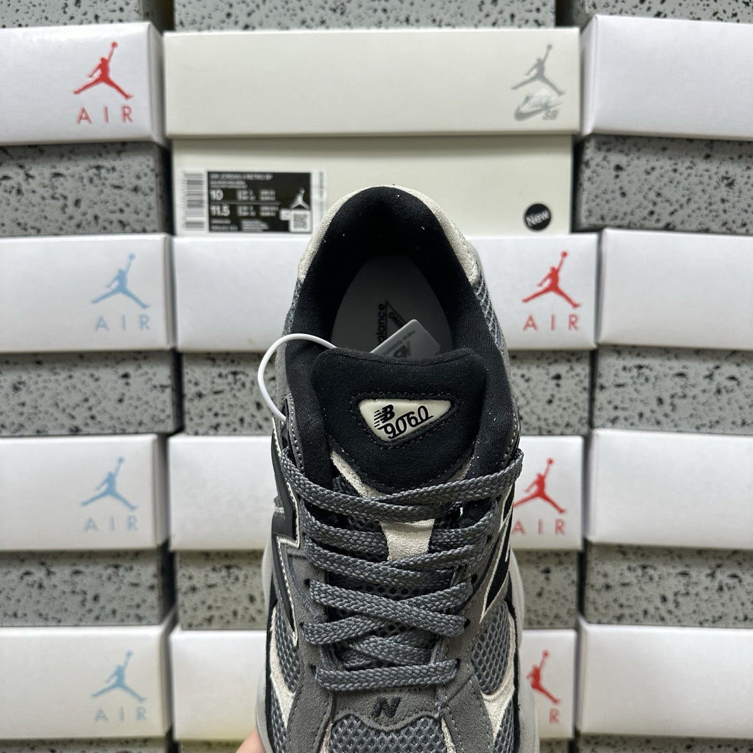NB 9060 Black Charcoal Grey