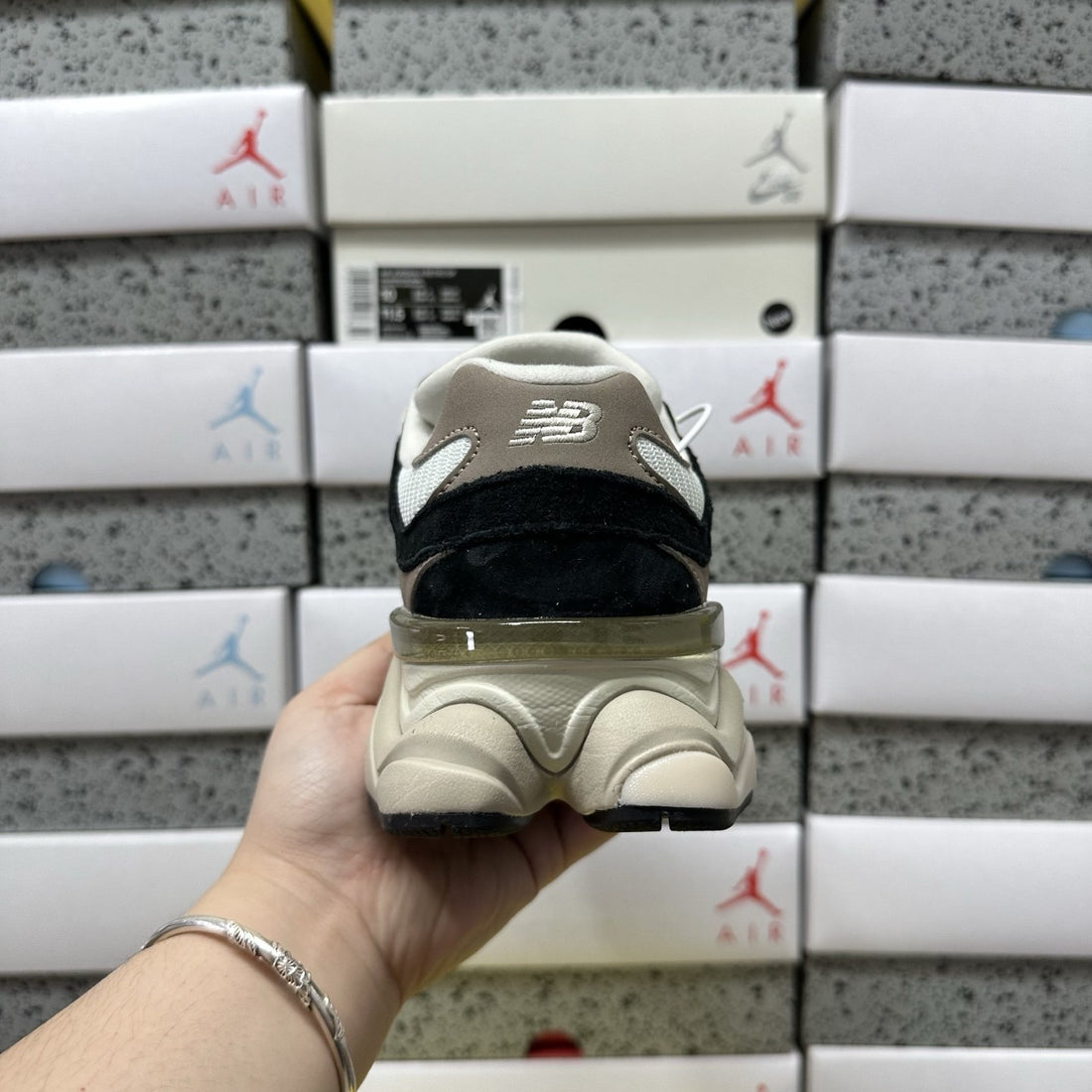 NB 9060 Black Cream Suede