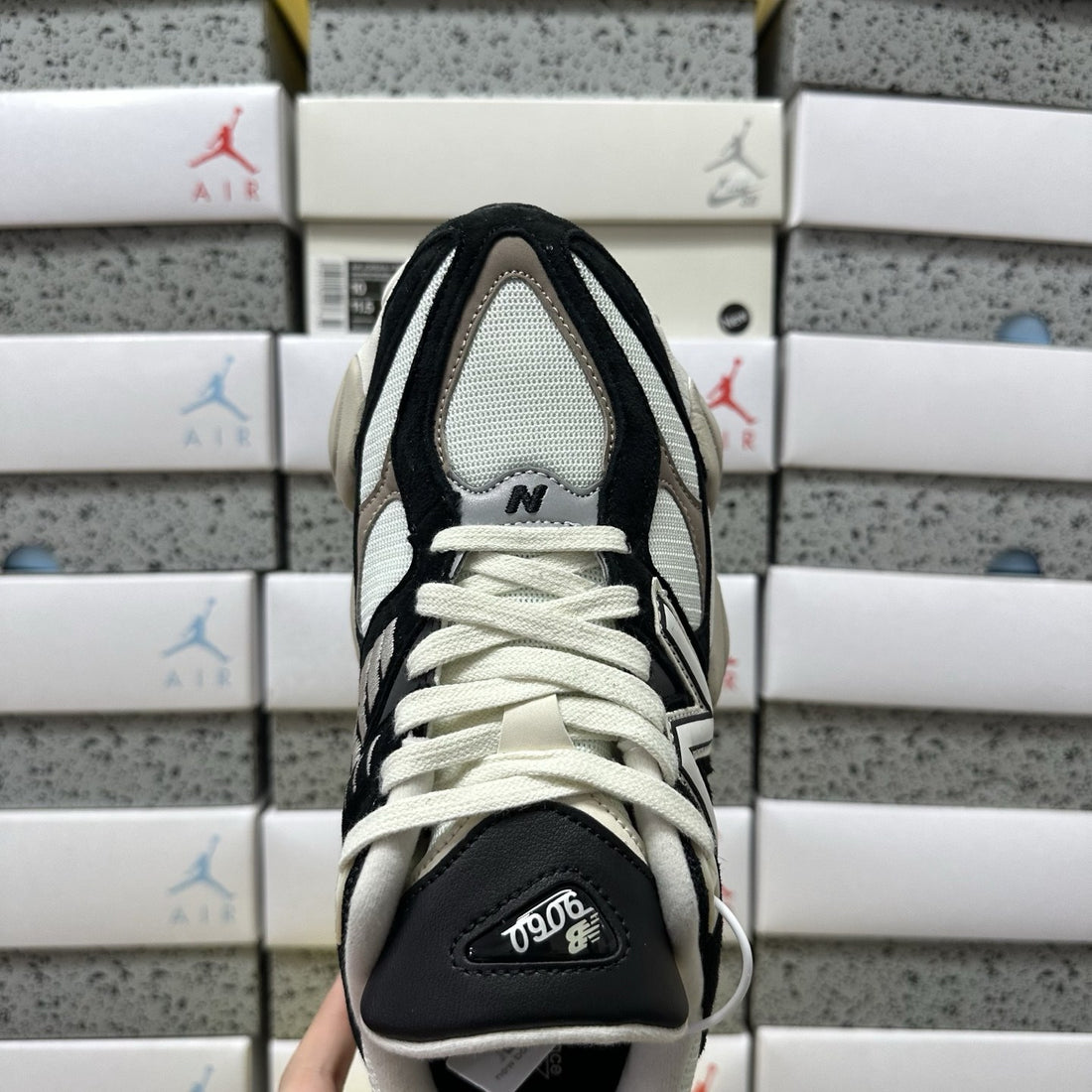NB 9060 Black Cream Suede