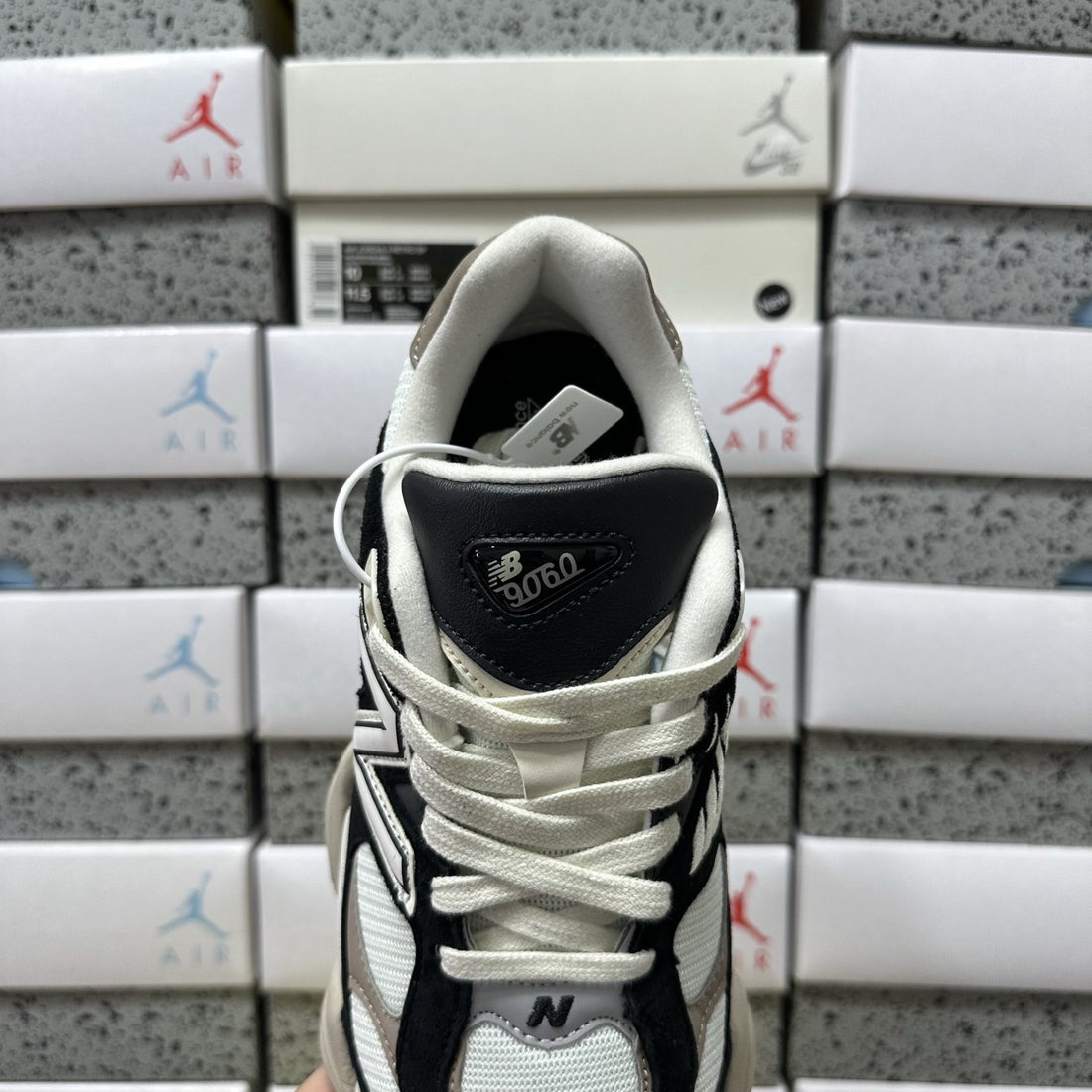 NB 9060 Black Cream Suede